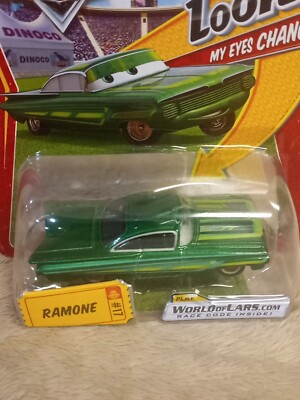 Disney World of Cars LOOK! My Eyes Change! Ramone #17 Green - NEW