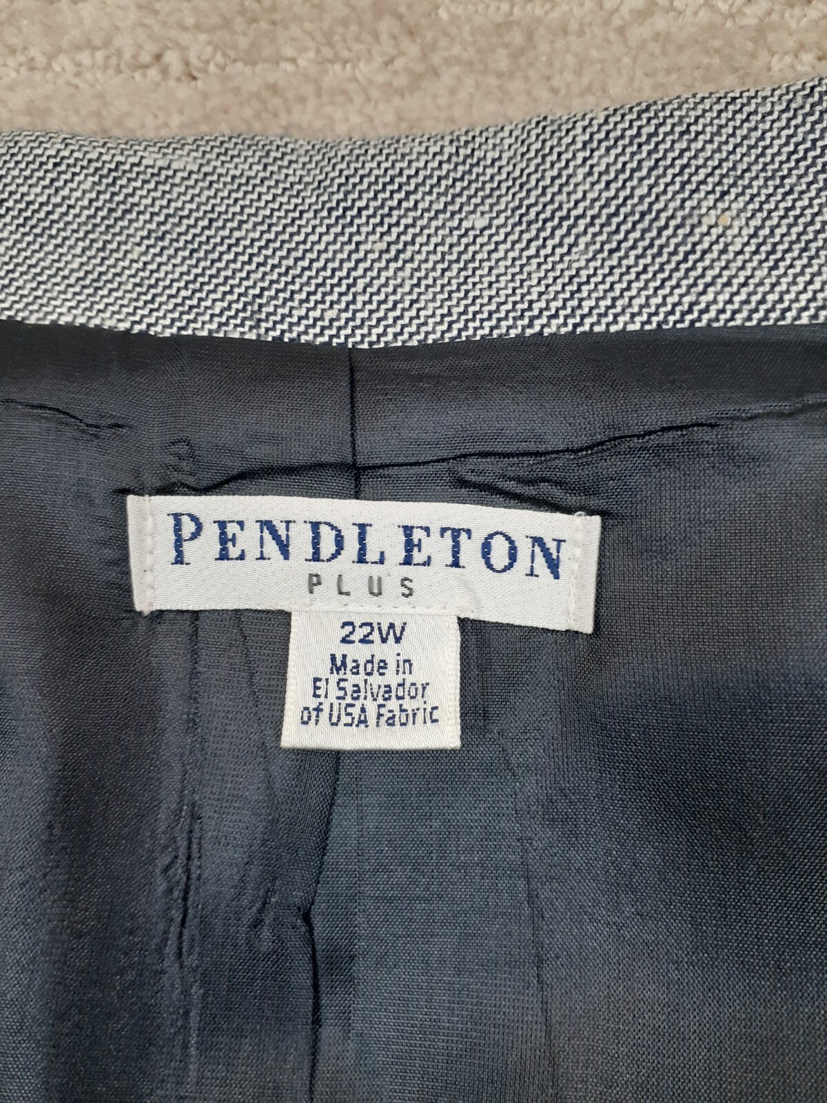 Pendleton Blazer Jacket Womens Plus 22W Navy Blue… - image 5