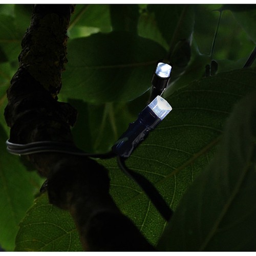 50/100 LED STRING LIGHTS SOLAR POWERED FAIRY GARDEN 10M MULTICOLOURED COOL WHITE - Picture 3 of 14