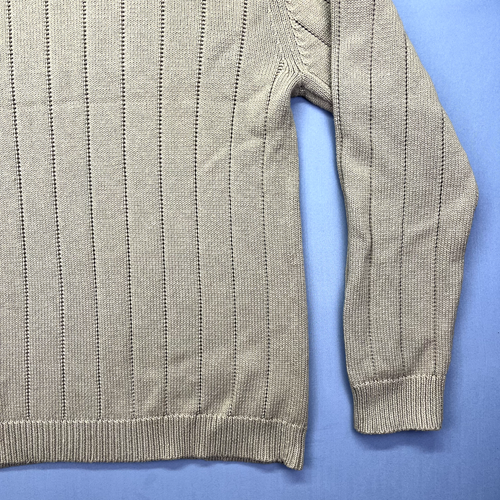 GUESS Womens BeigeRib-knit Trim Semi-sheer Long Sleeve Turtle Neck Sweater XL - Picture 14 of 17
