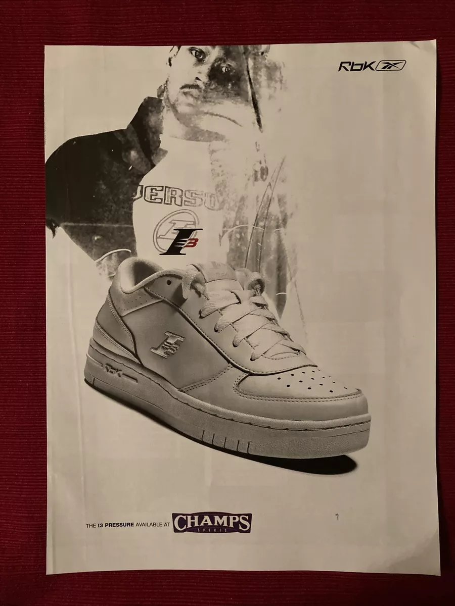 Allen Iverson for 13 Pressure sneakers by Reebok 2003 Print Ad Great to Frame