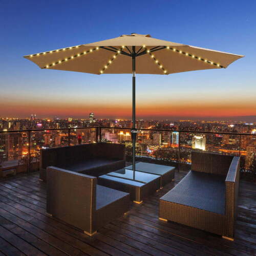 Patio Umbrella Lights Outdoor Strings Lights 104 LEDs 8 Lighting Modes Remote - Picture 11 of 11
