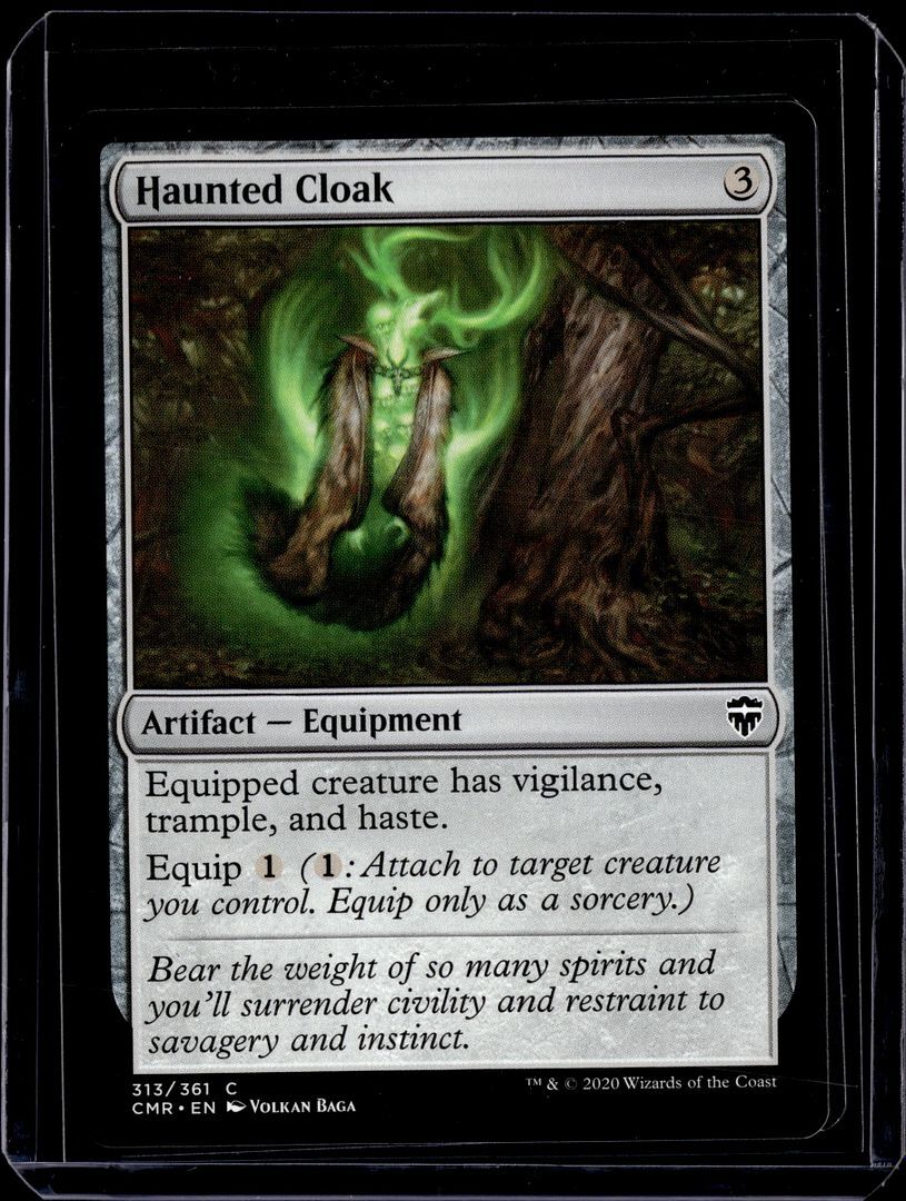 Haunted Cloak - 313/361 - CMR - NM - MTG Magic the Gathering