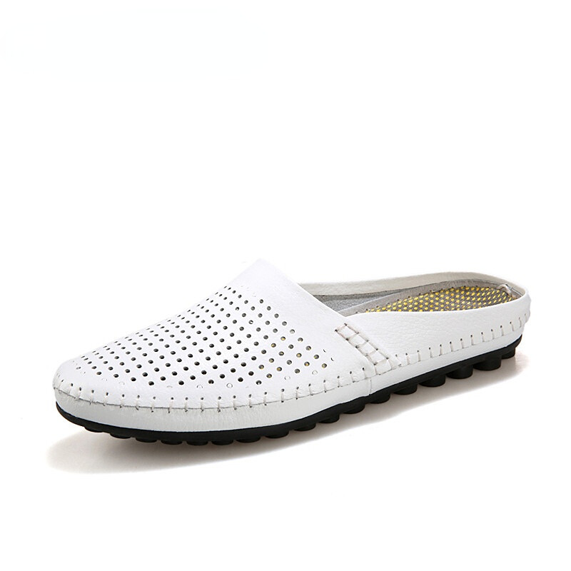 PANTOFOLA D’ORO Scarpe uomo estive pelle casual mezze scarpe ciabatte mocassini traspiranti