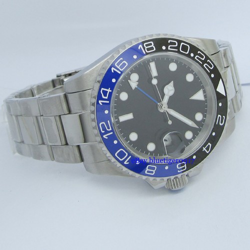 Sapphire Glass 40mm Ceramic Bezel Men's 2813 Movement PARNIS Automatic GMT Watch - Picture 3 of 11