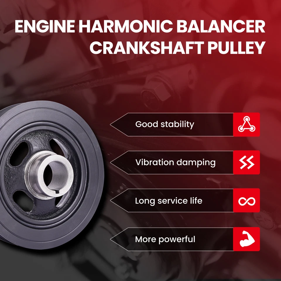 Cinturón serpentino equilibrador armónico para Dodge Journey calibre Jeep Compass Patriot Foto 3 de 4