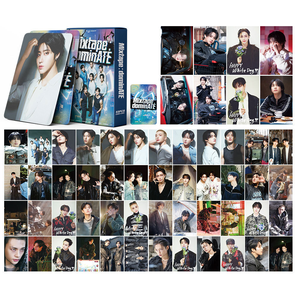 55pcs Set Kpop Stray Kids Mixtape : dominATE Lomo Cards Collective