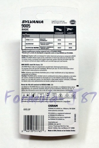 Openbox Basic 9005 HB3 65W Due Lampadine Testa Luce Alto Fascio Ricambio Alogena - Picture 3 of 12