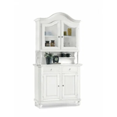 Vitrine Kristallvitrine 2 Türen Neapolitanische Kunstarmut Weiß Matt 104X43X219H - Bild 1 von 4