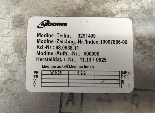 Modine Oil Cooler 3291499, 10007886-00, 68.0938.11 - Picture 3 of 12