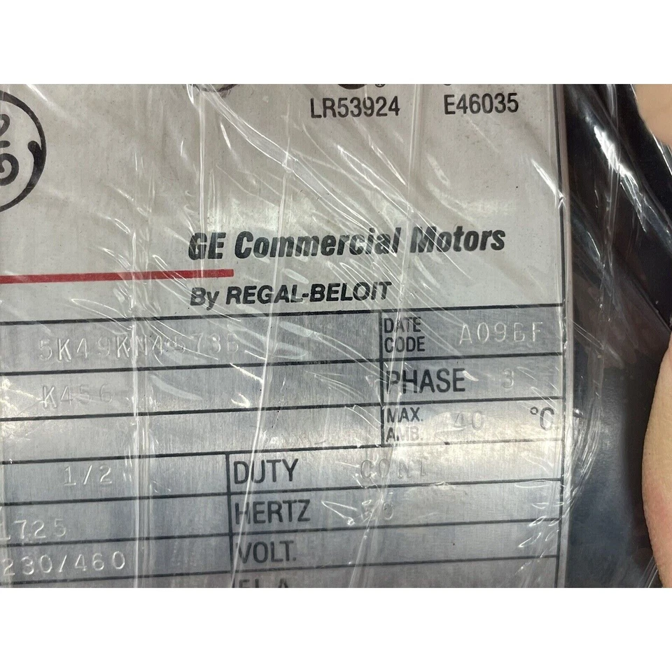 Motor de freio, GE comercial, Regal Beloit Marathon 5K49KN4573B, 230/460v, 1/2 HP - Imagem 4 de 4