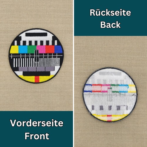 ao69★Testbild TV Aufnäher zum aufbügeln Bügelpatch Bügelbild Patch 7,5 x 7,5 cm - Bild 4 von 8