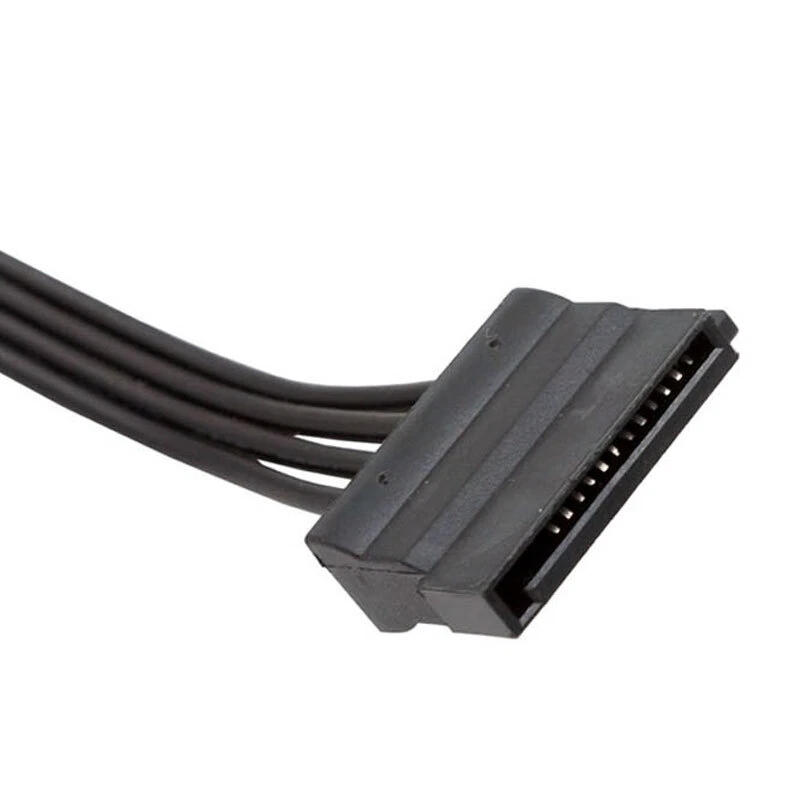 SATA Male to 5 Female Power Splitter Cable PC HDD DVD Drive 15pin Wire Adapter - Image 4 of 4