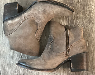 FREEBIRD by Steven Grey “SALT” Taupe Stone Suede Ankle Boots