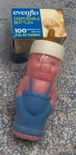 🍼VtgPIGGY Evenflo NURSER Disposable LINERS Baby Bottle 1970s DropIn ULTRA🐷RARE