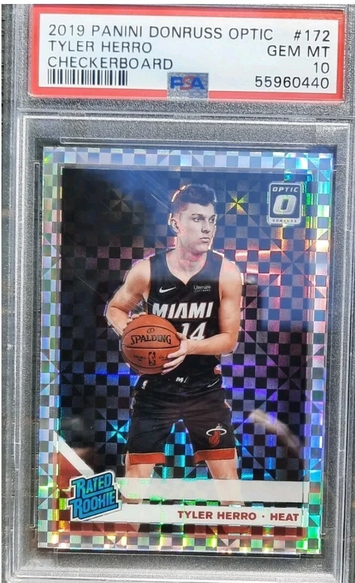 2019 Panini Donruss Optic Tyler Herro CHECKERBOARD PRIZM #172 RC 