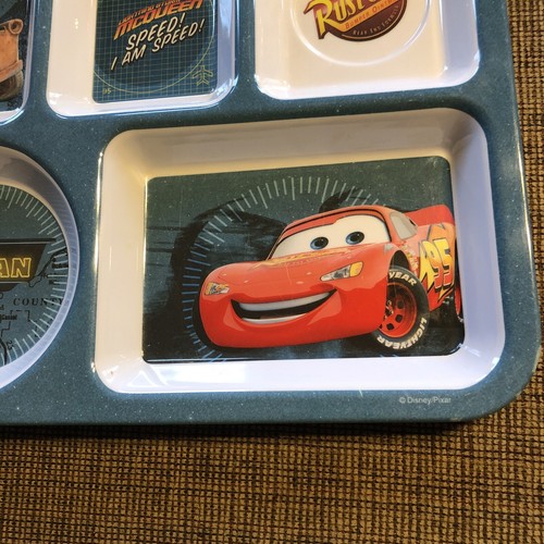 Disney- Pixar cars melamine divided tray plate by J.C. Penney 13½" x 9½" - Picture 2 of 8
