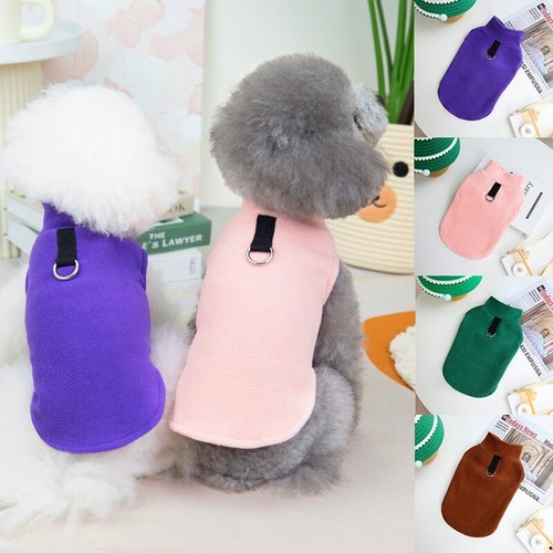 Cucciolo Pet Cane Gatto Caldo Pile Gilet Vestiti T Shirt Maglione Cappotto Invernale Abbigliamento// - Foto 8 di 47