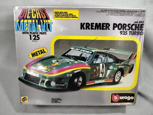 RARO Burago 5142 PORSCHE 935 TURBO KREMER - Kit Metal 1/24 - Vintage 1983 - Nuevo de Lote Antiguo - Imagen 1 de 3