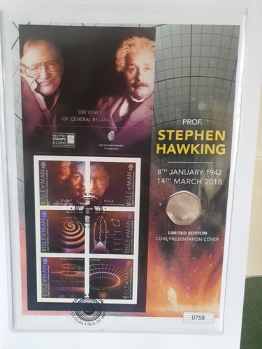 2019 PNC STEPHEN HAWKING 50p COIN COVER No 758 LIMITED EDITION OF 2019 BUNC - Picture 2 of 8