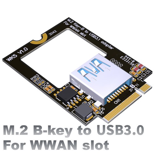 Laptop M.2 B Key to Wireless WiFi Network Card USB 3.0 SSD NGFF 3042 Converter - Picture 5 of 5