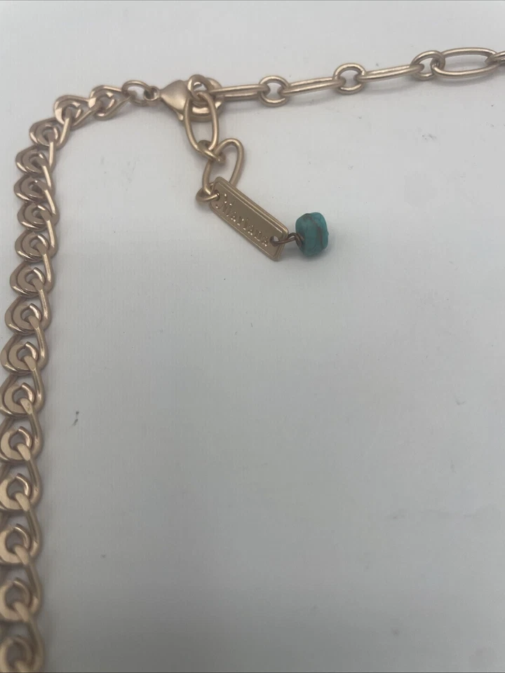 Collar de Diseñador Mariana Tono Rosa Cristales de Swarovski Mosaico Azul Aqua Foto 4 de 4