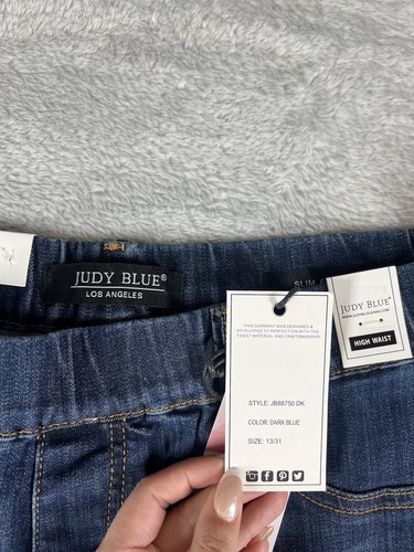 Judy Blue Jeans Womens Size 31 Slim Fit Pull On High Rise Stretch Pants New - 第 4/16 張圖片