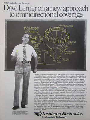 1/1985 PUB LOCKHEED ELECTRONICS RADARTECHNOLOGIE DAVE LERNER ENGINEER AD
