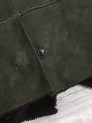 Ralph Lauren Lammfell Wildleder Fledermausfell gefüttert Trenchcoat - Khaki Grün - Bild 13 von 17