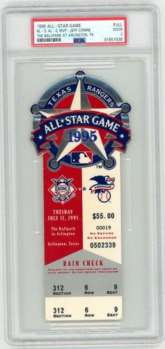 1995 MLB BASEBALL ALL STAR GAME FULL TICKET PSA 2 TEXAS RANGERS RARE VINTAGE ALT - Bild 1 von 2