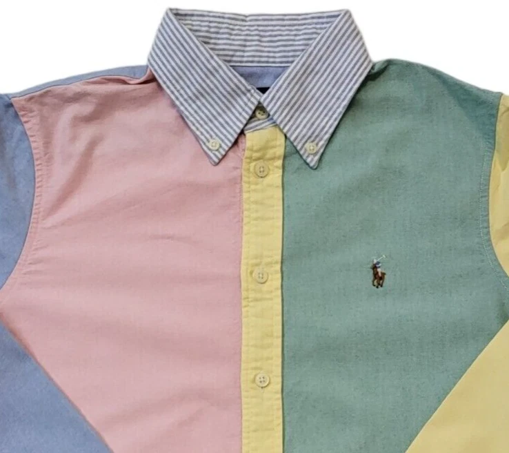 Ralph lauren color block shirt womens Clearance