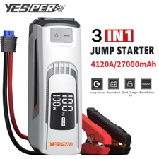 YESPER Jump Starter Booster Pack 4120A Jump Box 27000mAh Portable Power Bank