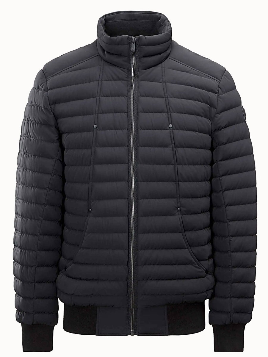 New Mens Moose Knuckles Active Flex Keap Black Down Bomber New Mens Moose Knuckles Active Flex Keap Black Down Bomber