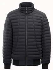 New Mens Moose Knuckles Active Flex Keap Black Down Bomber Jacket XL