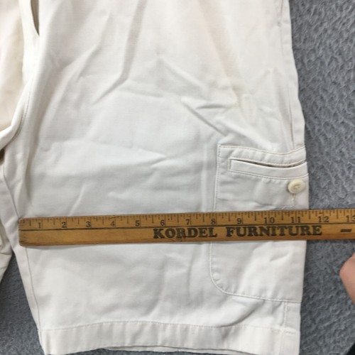 LL Bean Cargo Shorts Youth 6 Reg Original Fit Beige Cotton Side Pockets Mid Rise - Picture 5 of 13