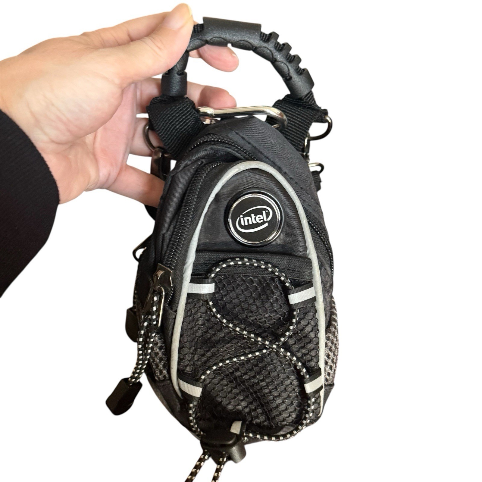 Intel Mini Backpack Bag Black Utility Travel Tech… - image 1