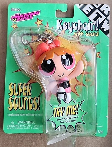 PowerPuff Girls BLOSSOM Vintage Kunststoff Schlüsselanhänger Cartoon Network 1999 selten - Bild 1 von 2