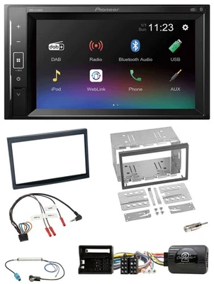 Pioneer DAB Lenkrad 2DIN Bluetooth USB Autoradio für Peugeot 307 2006-2009 - Bild 1 von 4