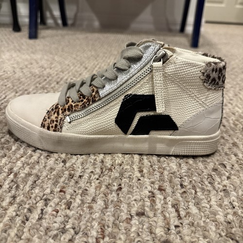Dolce Vita Women's High Top Sneakers/ Leopard/ Side Zipper Size 6 *UNWORN* - Picture 5 of 9