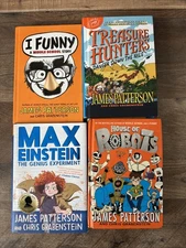 Lot of 4 Hardcover James Patterson Kids Books - I funny, Middle School, etc.