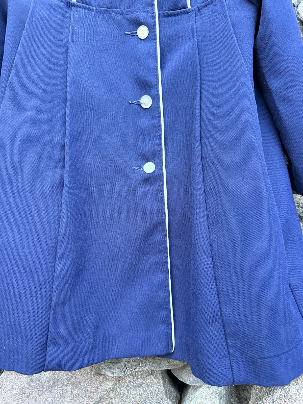 Vintage 1960s Sears Little Girl’s Dress Coat– Size 5 – Made in USA – Navy Blue