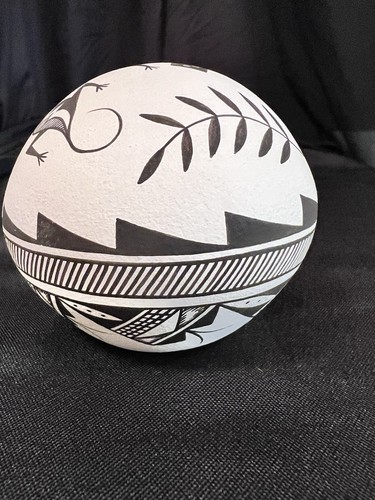 Indianer Indianer Acoma Samen Topf Westly Begay Pottery Keramik "Eidechsen" - Bild 5 von 10