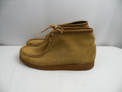 Suburbans Mens Desert Boots Brown Suede Lace Up Moc Toe Crepe Sole Spain 12 NEW