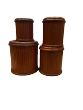 VTG MCM Teak Wood Canister Set ~ Kalmar Designs ~ Thailand 