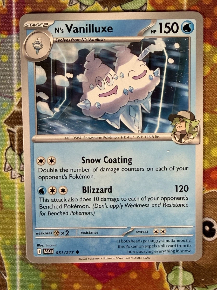 pokemon vanilluxe card 29/116 Vanilluxe #026 White Flare