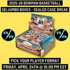ACADEN LEWIS - 2025-26 Bowman Basketball 1 Jumbo Case Player Break