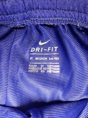Nike Dri Fit Shorts Kids Youth 4T 3-4 YRS Blue Mesh - Picture 2 of 7