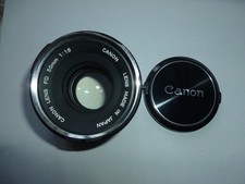 Obiettivo Canon FD 50mm f/1.8 obiettivo S.C con 2 tappi come da foto