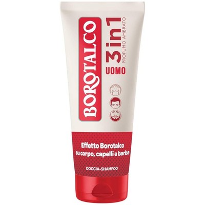 Borotalco 3 in 1 Herren Duschshampoo Bernsteinduft 200 ml