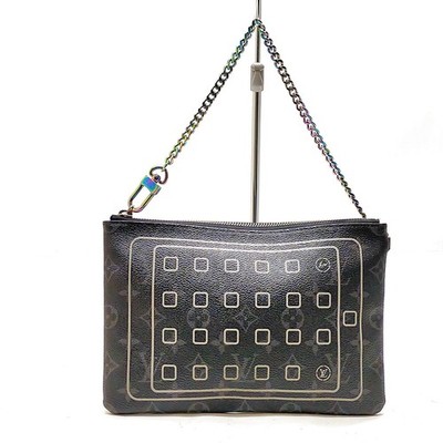 LOUIS VUITTON Clutch Bag M64449 iPad Case Black Monogram Eclipse 2659186